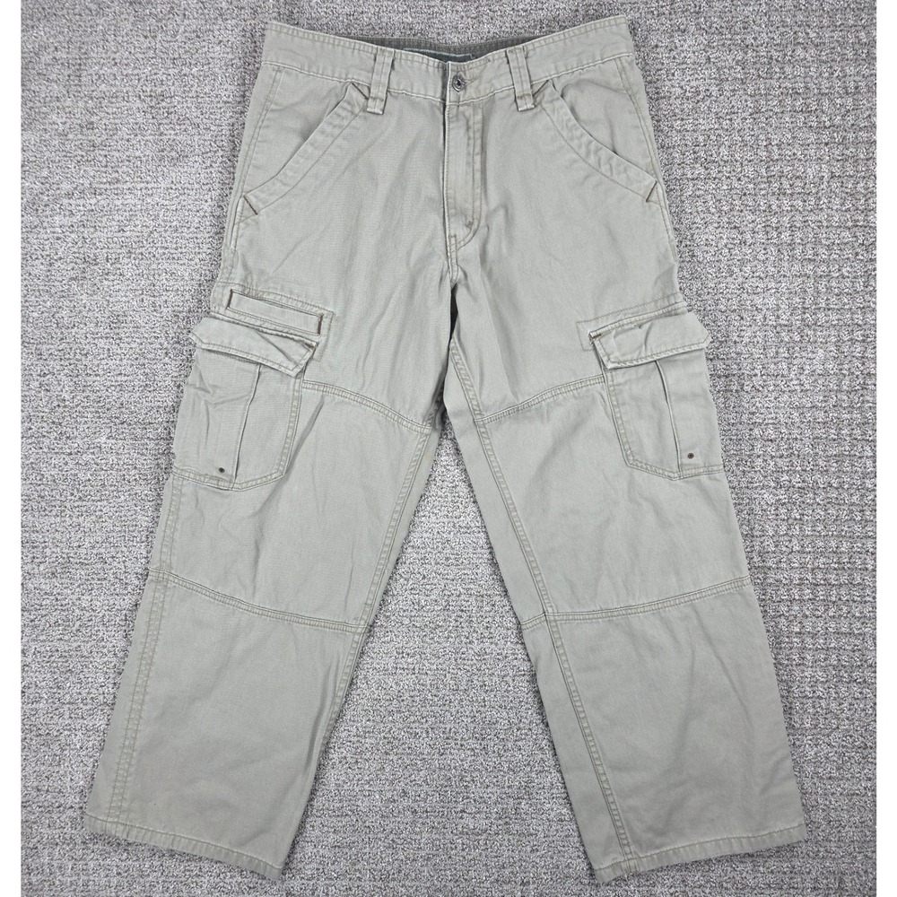 Vtg Levis SilverTab Trooper Cargo‎ Pants Mens 32x28 Khaki Tan Baggy Y2K Tactical